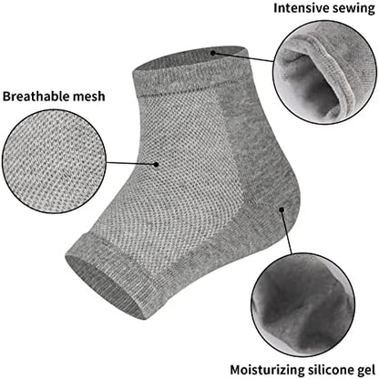 Gel heel socks fabric detail