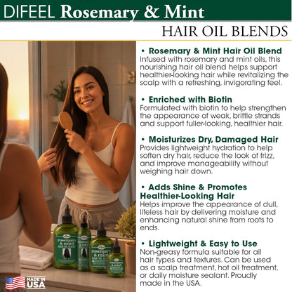 Rosemary Mint Scalp Oil — brushing through after applying